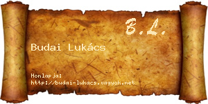 Budai Lukács névjegykártya