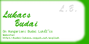 lukacs budai business card